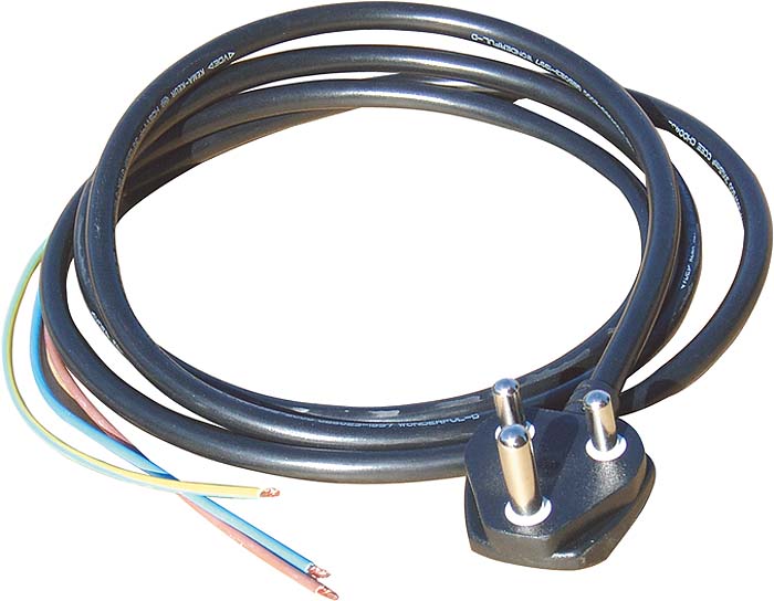 15A Moulded Plug With 2m Lead Power Leads